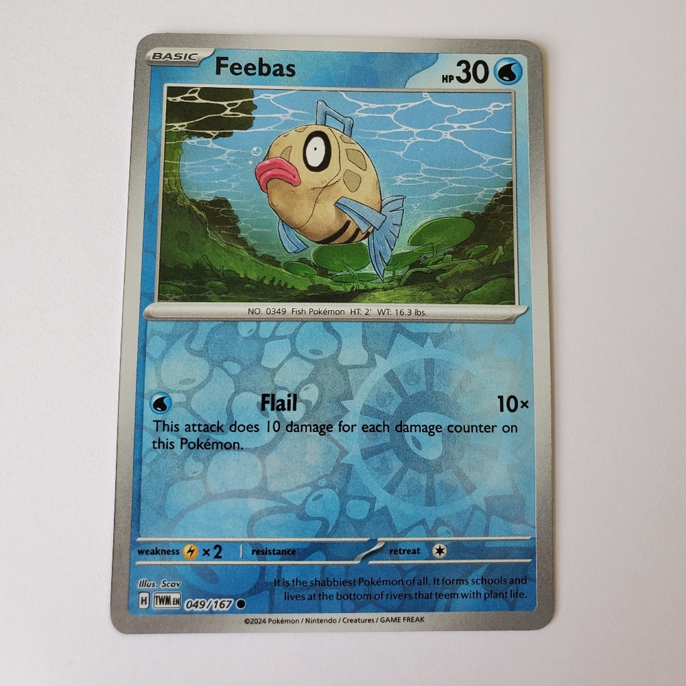 Feebas 49/167 | Twilight Masquerade | Reverse Holo Common | NM | Pokemon TCG